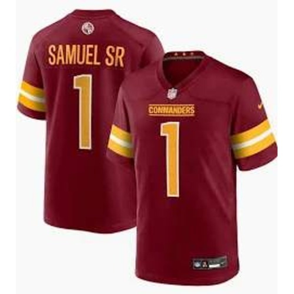 Nike NFL Washington Commanders #1 Curtis Samuel Sr Jersey Large Burgundy